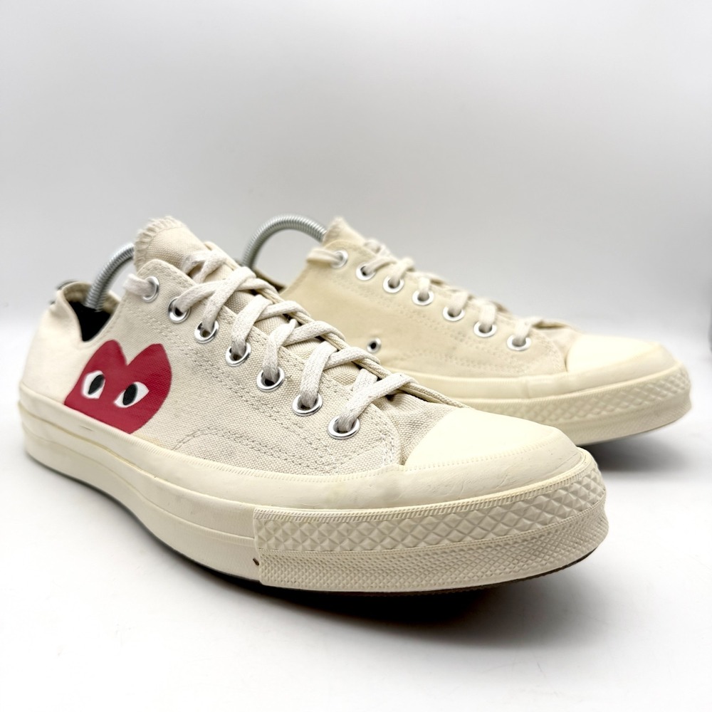 Comme des Garcons Play x Converse Chuck Taylor 70 Low Top Milk White Men 10 W 12
